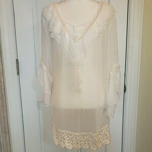 Kaktus Sheer Tunic, Size XL, NWOT